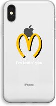 Case Company® - iPhone XS hoesje - I'm lovin' you - Soft Cover Telefoonhoesje - Bescherming aan alle Kanten en Schermrand