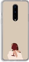 Case Company® - OnePlus 8 hoesje - I drink wine - Soft Cover Telefoonhoesje - Bescherming aan alle Kanten en Schermrand