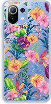 Case Company® - Xiaomi Mi 11 Lite hoesje - Tropisch 2 - Soft Cover Telefoonhoesje - Bescherming aan alle Kanten en Schermrand