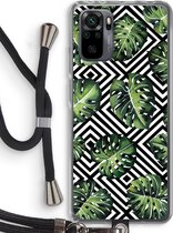 Case Company® - Xiaomi Redmi Note 10 Pro hoesje met Koord - Geometrische jungle - Telefoonhoesje met Zwart Koord - Bescherming aan alle Kanten en Over de Schermrand