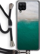 Case Company® - Samsung Galaxy A12 hoesje met Koord - Stranded - Telefoonhoesje met Zwart Koord - Bescherming aan alle Kanten en Over de Schermrand