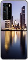 Geschikt voor Huawei P40 Pro hoesje - Rotterdam - Water - Wolkenkrabber - Siliconen Telefoonhoesje