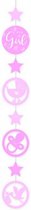 hangdecoratie Girl 15 cm papier roze