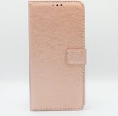 P.C.K. Hoesje/Boekhoesje/Bookcase rose-goud geschikt voor Samsung Galaxy S21 MET Glasfolie