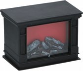 decoratieve haard LED 18x10x13 cm kunststof zwart