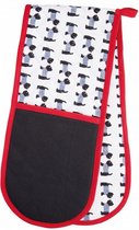 ovenhandschoen Westie 87 cm katoen wit 2 stuks