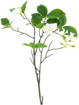 kunstplant Wild Gardenia 67 cm zijde wit/groen