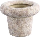 PTMD Relandi Ronde Bloempot - H20 x Ø25 cm - Cement - Grijs