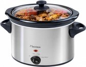 slowcooker 3,5 liter 180W RVS/glas zilver