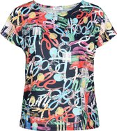 Paprika Dames T-shirt met kleurrijke boodschap - T-shirt - Maat 46