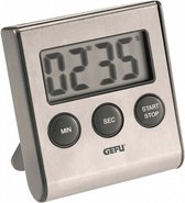 timer Contare 6,5 x 7,2 cm RVS grijs/zwart