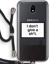 Case Company® - Samsung Galaxy J5 (2017) hoesje met Koord - Don't give a shit - Soft Case - Bescherming aan alle Kanten - Zijkanten Transparent - Bescherming Over de Schermrand - Back Cover -