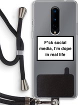 Case Company® - OnePlus 8 hoesje met Koord - I'm dope - Telefoonhoesje met Zwart Koord - Bescherming aan alle Kanten en Over de Schermrand