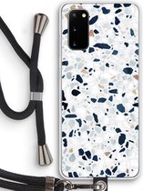 Case Company® - Samsung Galaxy S20 hoesje met Koord - Terrazzo N°1 - Telefoonhoesje met Zwart Koord - Bescherming aan alle Kanten en Over de Schermrand