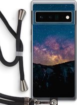 Case Company® - Google Pixel 6 Pro hoesje met Koord - Travel to space - Telefoonhoesje met Zwart Koord - Bescherming aan alle Kanten en Over de Schermrand