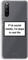 Case Company® - Sony Xperia 10 III hoesje - I'm dope - Soft Cover Telefoonhoesje - Bescherming aan alle Kanten en Schermrand