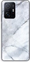 Case Company® - Xiaomi 11T Pro hoesje - Witte marmer - Soft Cover Telefoonhoesje - Bescherming aan alle Kanten en Schermrand