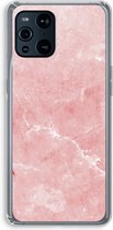 Case Company® - OPPO Find X3 Pro hoesje - Roze marmer - Soft Cover Telefoonhoesje - Bescherming aan alle Kanten en Schermrand