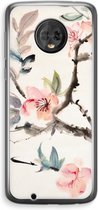 Case Company® - Motorola Moto G6 hoesje - Japanse bloemen - Soft Cover Telefoonhoesje - Bescherming aan alle Kanten en Schermrand