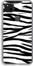 Case Company® - Google Pixel 4a hoesje - Zebra pattern - Soft Cover Telefoonhoesje - Bescherming aan alle Kanten en Schermrand