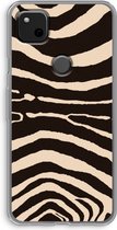 Case Company® - Google Pixel 4a hoesje - Arizona Zebra - Soft Cover Telefoonhoesje - Bescherming aan alle Kanten en Schermrand