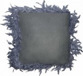 kussen met veren 40 x 40 cm suÃ¨de grijs