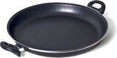 paellapan 43 x 32 x 5 cm RVS zwart