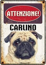 waakbord Carlino 21 x 14,8 cm staal lichtbruin (it)
