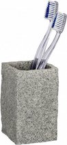 tandenborstelhouder Graniet 10,5 x 6 cm polyresin naturel