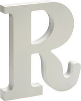 decoratieletter R 15 x 1,8 cm hout wit