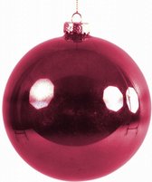 kerstbal Bonnie 15 cm glas bordeaux