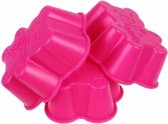 bakvorm beer 6,7 x 7,5 cm siliconen fuchsia 3 stuks
