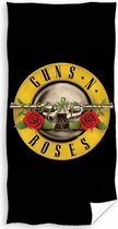 strandlaken Guns N' Roses 140 x 70 cm katoen zwart