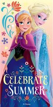 handdoek Frozen II 70 x 140 cm katoen blauw/geel