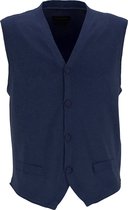 CASA MODA mouwloos heren vest katoen - jeansblauw -  Maat: XL