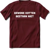 Gevonden Katten - Katten T-Shirt Kleding Cadeau | Dames - Heren - Unisex | Kat / Dieren shirt | Grappig Verjaardag kado | Tshirt Met Print | - Burgundy - S