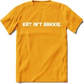 Kat Int Bakkie - Katten T-Shirt Kleding Cadeau | Dames - Heren - Unisex | Kat / Dieren shirt | Grappig Verjaardag kado | Tshirt Met Print | - Geel - XL