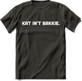 Kat Int Bakkie - Katten T-Shirt Kleding Cadeau | Dames - Heren - Unisex | Kat / Dieren shirt | Grappig Verjaardag kado | Tshirt Met Print | - Donker Grijs - S