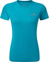 Ronhill Tech SS Tee Dames - sportshirts - blauw/roze - maat XS