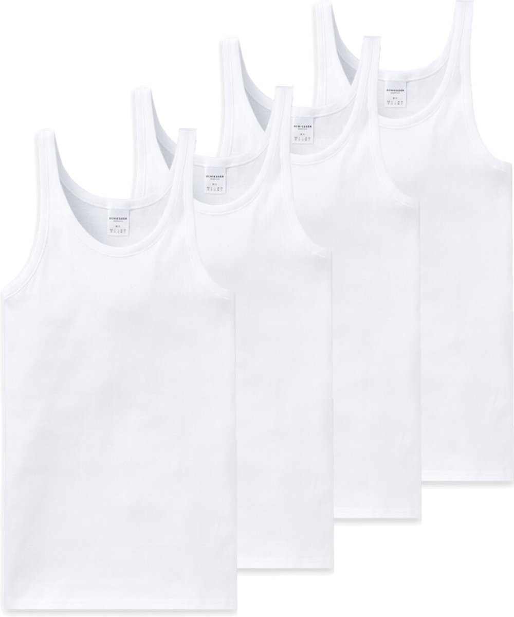 Schiesser Heren onderhemd 2 pack Cotton Essentials fijnrib