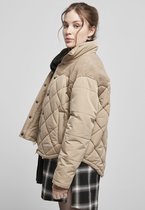 Urban Classics - Oversized Diamond Quilt Gewatteerd jack - M - Beige