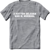 3 Katten Geleden - Katten T-Shirt Kleding Cadeau | Dames - Heren - Unisex | Kat / Dieren shirt | Grappig Verjaardag kado | Tshirt Met Print | - Donker Grijs - Gemaleerd - 3XL