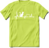 Cat Beat - Katten T-Shirt Kleding Cadeau | Dames - Heren - Unisex | Kat / Dieren shirt | Grappig Verjaardag kado | Tshirt Met Print | - Groen - 3XL