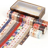 Set van 20 - Verschillende Rolletjes Washi- Tape - Vintage - Oriental - Masking Tape - Retro Goudfolie - Dagboek Washi Tape - Album - Decoratie Stickers