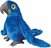 Pluche blauwe ara papegaai knuffel 30 cm - Tropische vogels knuffeldieren