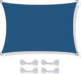 Schaduwdoek 4 x 2 m rechthoek – Donker blauw – Zonwering zeil