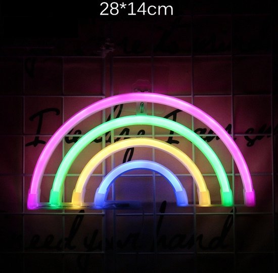 Regenboog Lamp Design Led Meerdere kleuren Usb en Batterij Neon