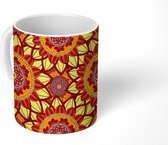 Mok - Koffiemok - Mandala - Mozaïek - Bloemen - Design - Mokken - 350 ML - Beker - Koffiemokken - Theemok