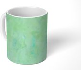 Mok - Patronen - Waterverf - Groen - Marmer print - Mokken - 350 ML - Beker - Uitdeelcadeautjes