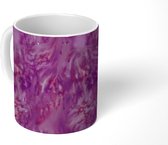 Mok - Waterverf - Patronen - Paars - Abstract - Mokken - 350 ML - Beker - Uitdeelcadeautjes